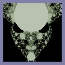 Greys Alien Face Fractal posters