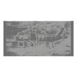 Greyscale chopper custom photo card