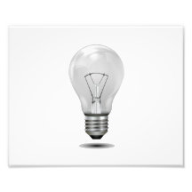 greyscale lightbulb graphic realistic.png photo print