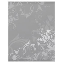 greyscale swirly modern floral design full color flyer