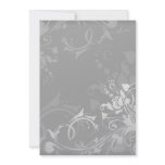 greyscale swirly modern floral design invite