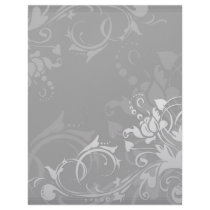 greyscale swirly modern floral design customized letterhead