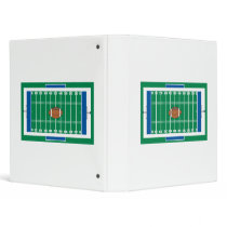 grid iron football field graphic 3 ring binders