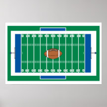grid iron football field graphic posters
