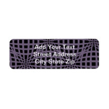 Grid Line Bulges Return Address Label