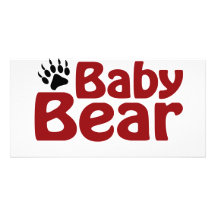 Griffe d'ours de bébé carte avec photo