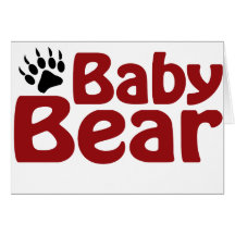 Griffe d'ours de bébé carte de vœux