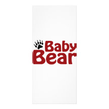 Griffe d'ours de bébé cartes doubles customisables