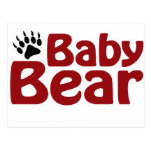Griffe d'ours de bébé cartes postales