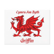 Griffin Welsh Dragon Post Card