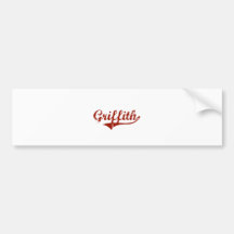 Griffith Indiana Classic Design Bumper Stickers