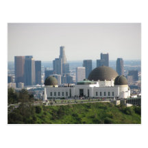 Griffith Observatory and Downtown Los Angeles Post Card