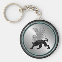 Griffon argenté porte-clés