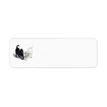 Griffonnage de Labradoodle Étiquettes D’adresse Retour