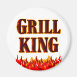 Grill King BBQ Saying Magnet