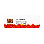 Grill King BBQ Slogan Return Address Labels