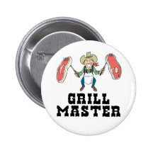 Grill Master Cowboy Button
