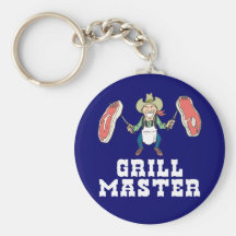 Grill Master Cowboy Keychain