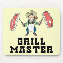 Grill Master Cowboy Mousepads