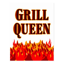 Grill Queen Custom Recipe Card Postcard