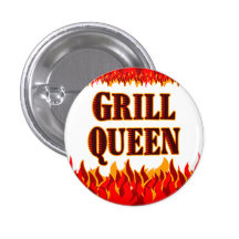 Grill Queen Funny BBQ Saying Button