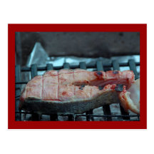 Grilled Salmon Postcard