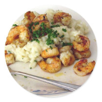 Grilled Shrimp With Lemon Chive Rosotto Sticker