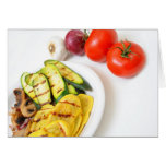 Grilled Squash And Mushrooms Greeting Cards
