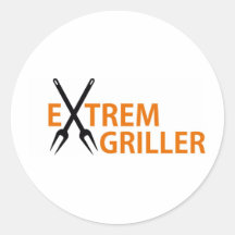 grillen runder sticker