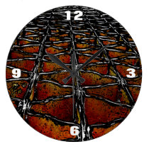 Grilles croisées industrielles en métal de Criss horloges murales