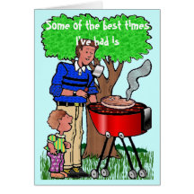 Grilling With Dad Greeting Cards