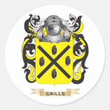 Grills Coat of Arms (Family Crest) Sticker