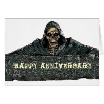 Grim Reaper Rolls Out the Death Scroll by Valpyra Greeting Cards