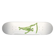 grim reaper standing with scythe skate board decks