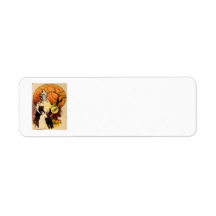 Grim Reaper With His Black Cats Custom Return Address Labels