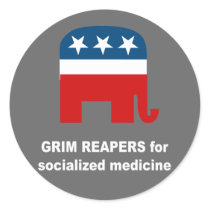 Grim reapers for socialized medicine sticker