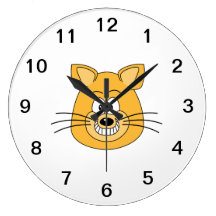 Grimace de chat pendule murale