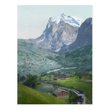 Grindelwald and Wetterhorn Postcard