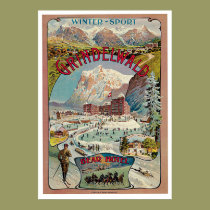 Grindelwald Winter-Sport Vintage  Poster posters