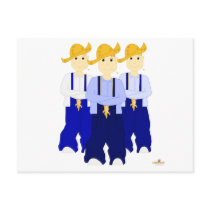 Grinning Farmies BRB Blue Pants Post Cards