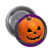 Grinning Pumpkin Buttons