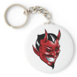 Grinning Red Devil Keychain