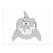 Grinning Shark Postcard
