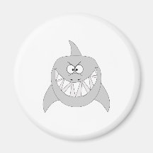 Grinning Shark Refrigerator Magnet