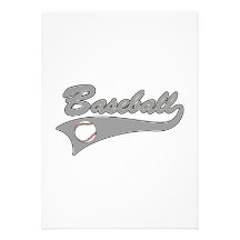 Gris de logo de base-ball invitation personnalisable