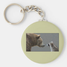 Grizzle Bear Meets Raccoon Key Chain