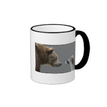 Grizzle Bear Meets Raccoon Mugs