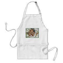 Grizzly Bear Mother and Cubs in Winter Aprons