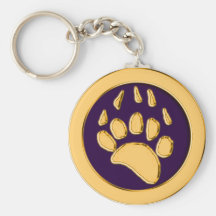 GRIZZLY BEAR PRINT KEYCHAIN