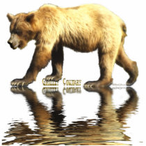 GRIZZLY BEAR (sculpted) Wildlife Magnet Cut Outs